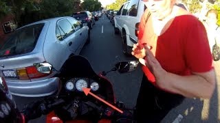 GRANNY ALMOST HIT BY BIKE