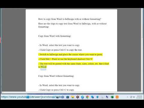 Copy from Microsoft Word to Adobe InDesign with or without formatting