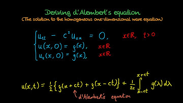 Wave equation: Deriving d