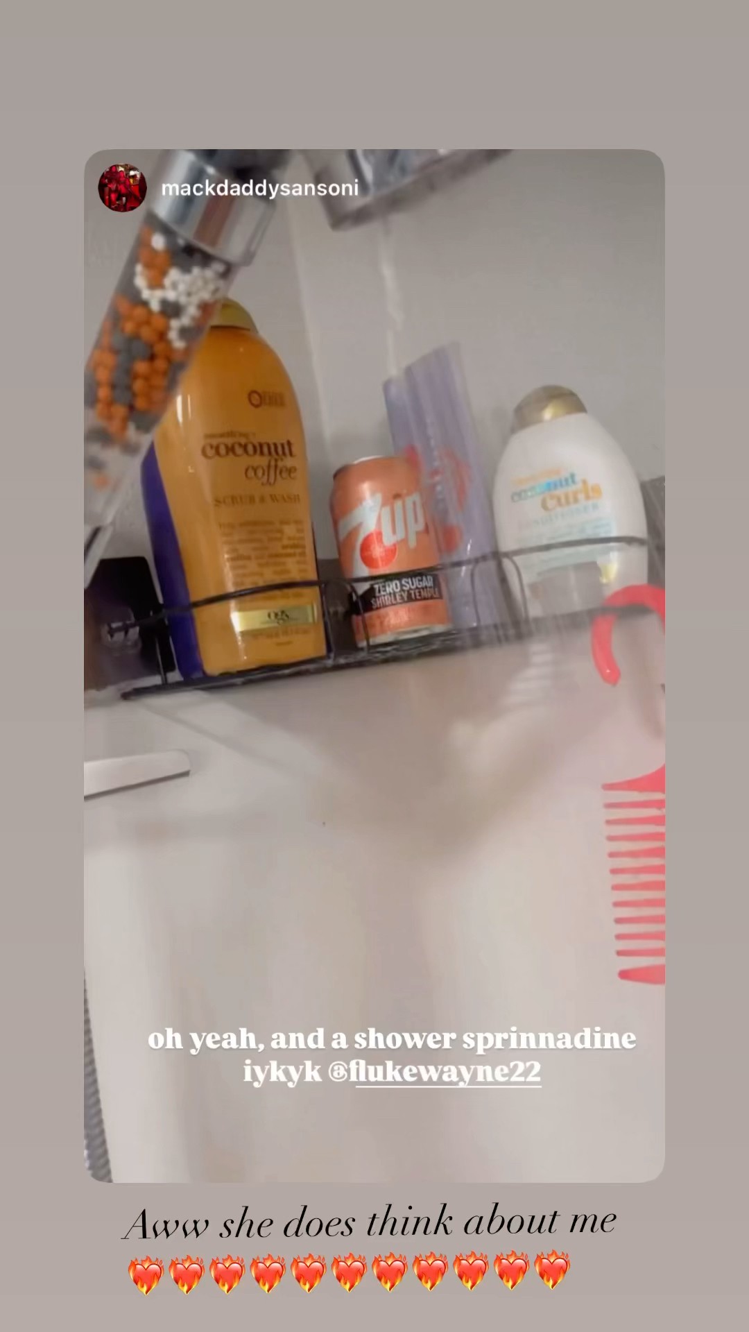 Shower Sprinnadine #hoodnews #demi #love #7up #soda #shower #showerroutine #showerthoughts #loveyou