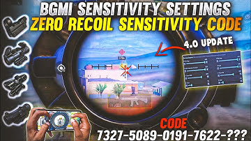 NEW UPDATE 4.1 !!🔥BEST SENSITIVITY CODE+CONTROL SETTINGS BGMI/PUBG MOBILE | BGMI AFTER UPDATE 4.1
