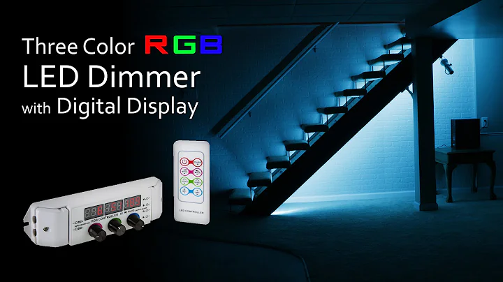 Three Color RGB LED Dimmer with Digital Display and RF Remote