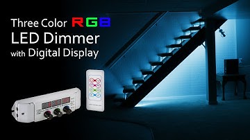 Three Color RGB LED Dimmer with Digital Display and RF Remote