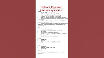 Network Engineer interview questions #networkengineer #interview #ccna #ccnp #ccie #routing