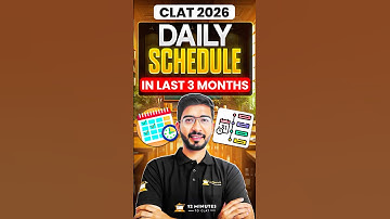 CLAT 2026: Last 3 Months Daily Schedule | Keshav Malpani #shorts