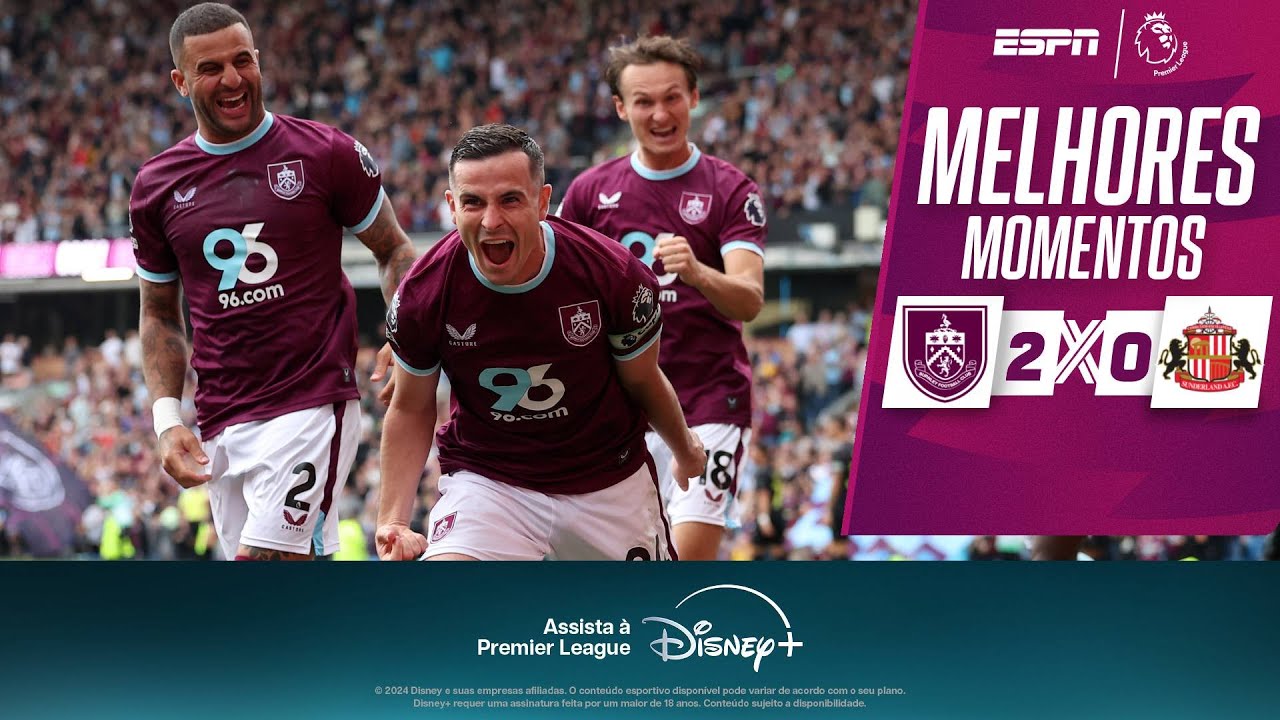 Burnley vence o Sunderland pela Premier League; VEJA os melhores momentos