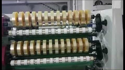 4 shafts big diameter bopp tape jumbo roll slitter rewinder machine