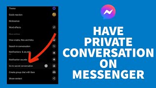 How To Use Facebook Messenger Secret Conversation (2023) | Hide Chat On Messenger (Quick & Easy) screenshot 5