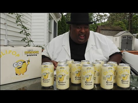 Chugging A Case Of Olipop Banana Cream Soda Out A Very Large Glass!