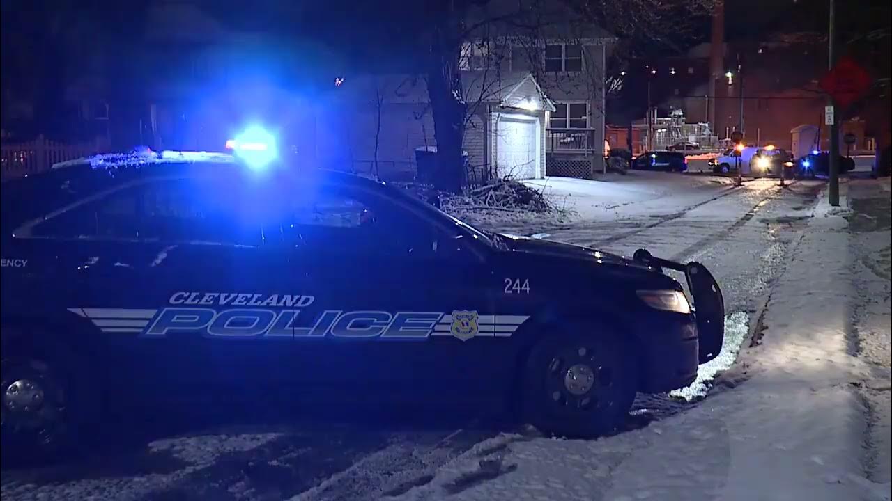 A City Of Cleveland Snow Plow Ran Into A Utility Pole Early Tuesday