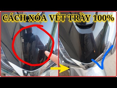 Video Cách xóa vết trầy trên áo nhựa xe 100% - youtube