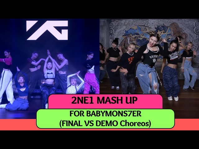 '2NE1 Mash Up' Demo vs Final Choreo for BABYMONSTER || LEEJUNG Demo Choreo class=