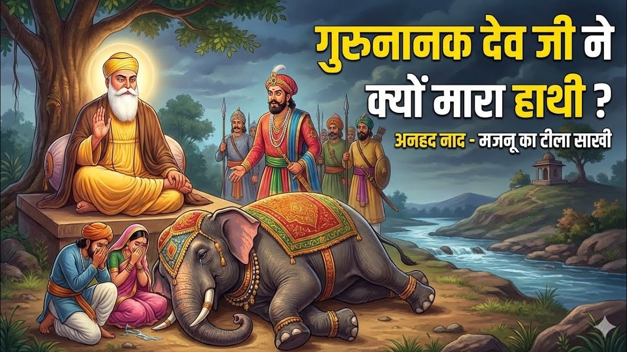 गुरुनानक जी ने हाथी को क्यों मारा? Majnu Ka Tila Sakhi || Gurunanak Dev Ji Sakhi
