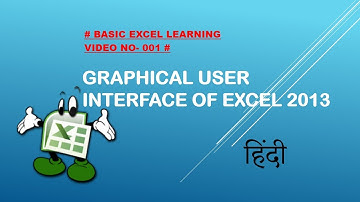 Graphical User Interface Excel 2013 Part-I