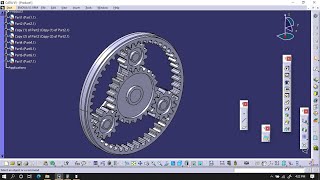 Assembly and Mechanism of Planetary Gears in Catia V5