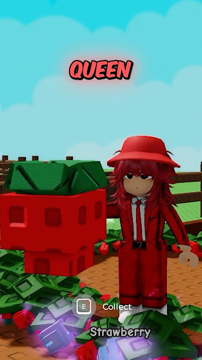 🍓 Becoming a strawberry QUEEN #roblox #growagarden #shorts  #robloxfyp