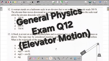 Part 12 General Physics Examination on ELEVATOR MOTION: How to Solve General Physics Exam Questions