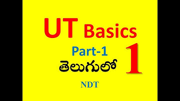 UT Basics Part-1 in Telugu|| Ultrasonic Testing Basics||Challkpen NDT