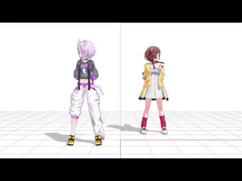 【MMD】『ダンスロボットダンス』ホロライブ 猫又おかゆ 戌神ころね