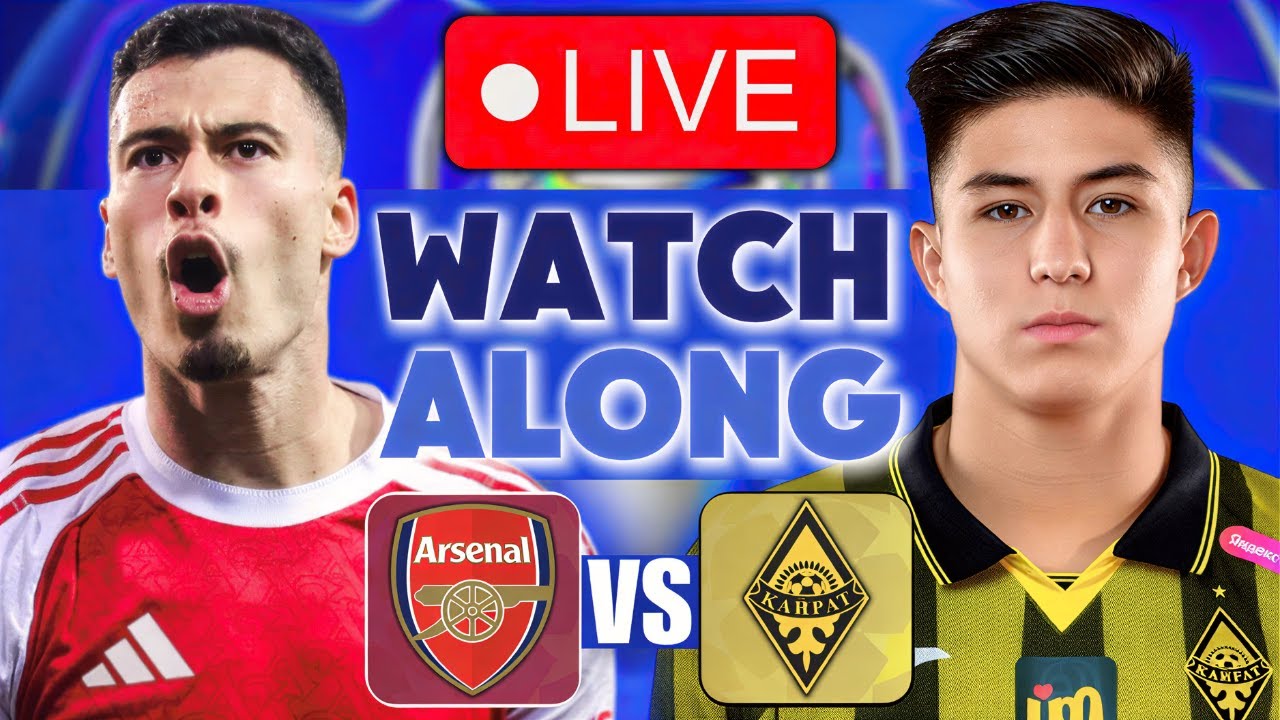 Arsenal vs Kairat Almaty LIVE 🔴 | Champions League Watchalong | Full ...