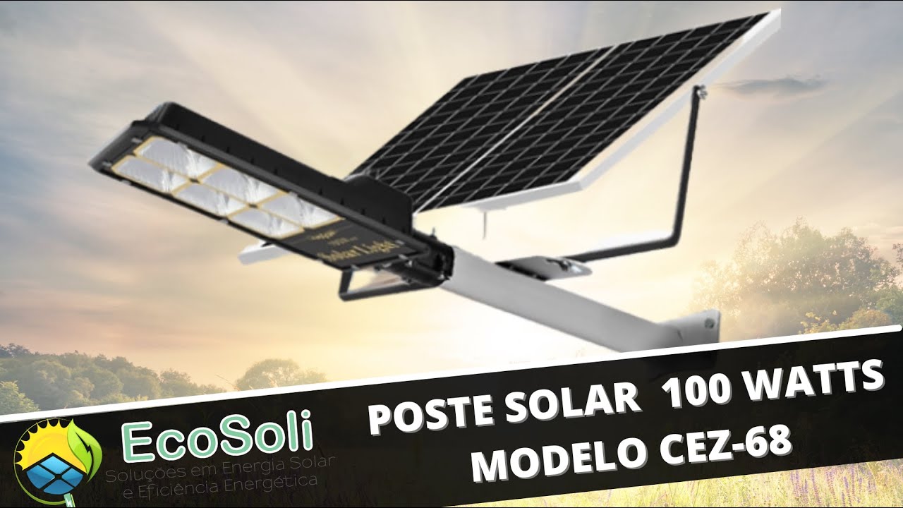 Ecosoli - Poste Solar 100 Watts (CEZ-68)