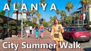 Alanya Summer City Center Walking Tour 4K