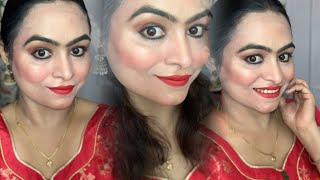 MAKEUP LOOK WITH RED SUIT COLLECTION ❤️❤️@NavneetPannu1987 #trendingvideos #best #makeup #viral