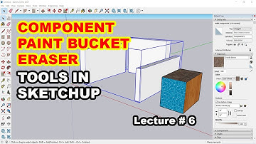 Component Tool in SketchUp || Paint Bucket Tool in SketchUp || Eraser tool in SketchUp