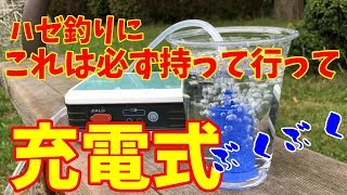 ハゼ釣りでも大活躍！電池不要の充電式エアーポンプがやってきた