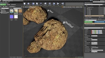 Rocks101 - Part 15 - UE4 Object scale and Distance blend texture experimenting