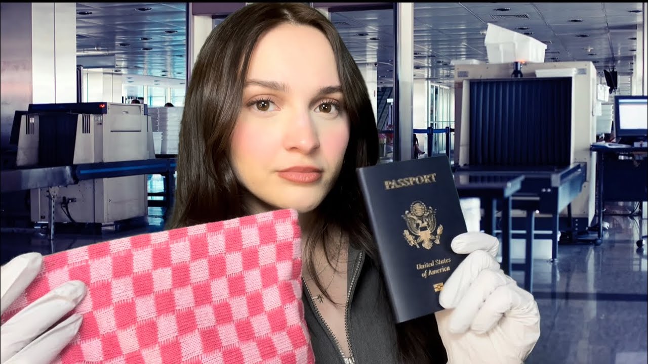 ASMR TSA Bag Check RP (she’s rude, and you’re acting suspicious) 🤨 💼✈️