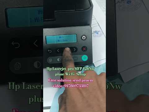 Hp Laserjet  pro MFP 126Nw pluse Wi-Fi passwords & setup #hpprinter #hp126nwplus #hp126plus #shorts