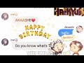 Akaashi&#39;s Birthday Suprise Haikyuu Texts, HAPPY BIRTHDAY BOKUTO❤🦉