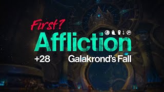 FIRST? Affliction Warlock +28 Galakrond's Fall! | WoW Dragonflight Season 3