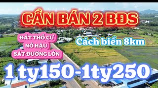 2 BĐS GẦN KCN ĐẤT ĐỎ VỊ TRÍ ĐẸP DIỆN TÍCH ĐẸP SÁT ĐƯỜNG LỚN