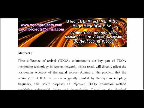 Polynomial Fitting and Interpolation Method in TDOA Estimation of Sensors Network