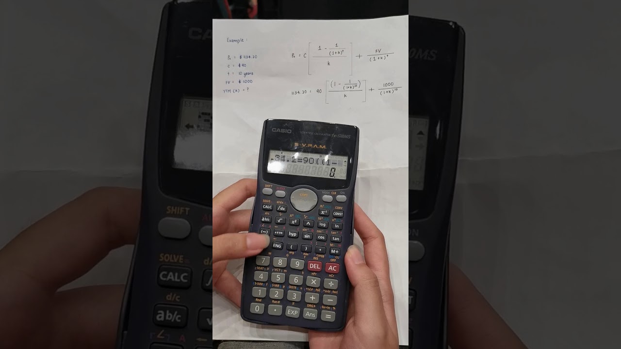 YTM Calculation by Using Casio 570MS Calculator YouTube