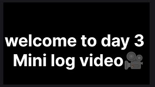 Welcome to day 3 muni log video 🎥