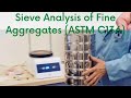Standard Method for Sieve Analysis of Fine Aggregates (ASTM C136)|FM Test|Particle Size Distribution