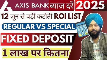 AXIS Bank Interest Rates On Fixed Deposit 2025 || AXIS bANK Regular FD Plan Interest Rates | FD plan