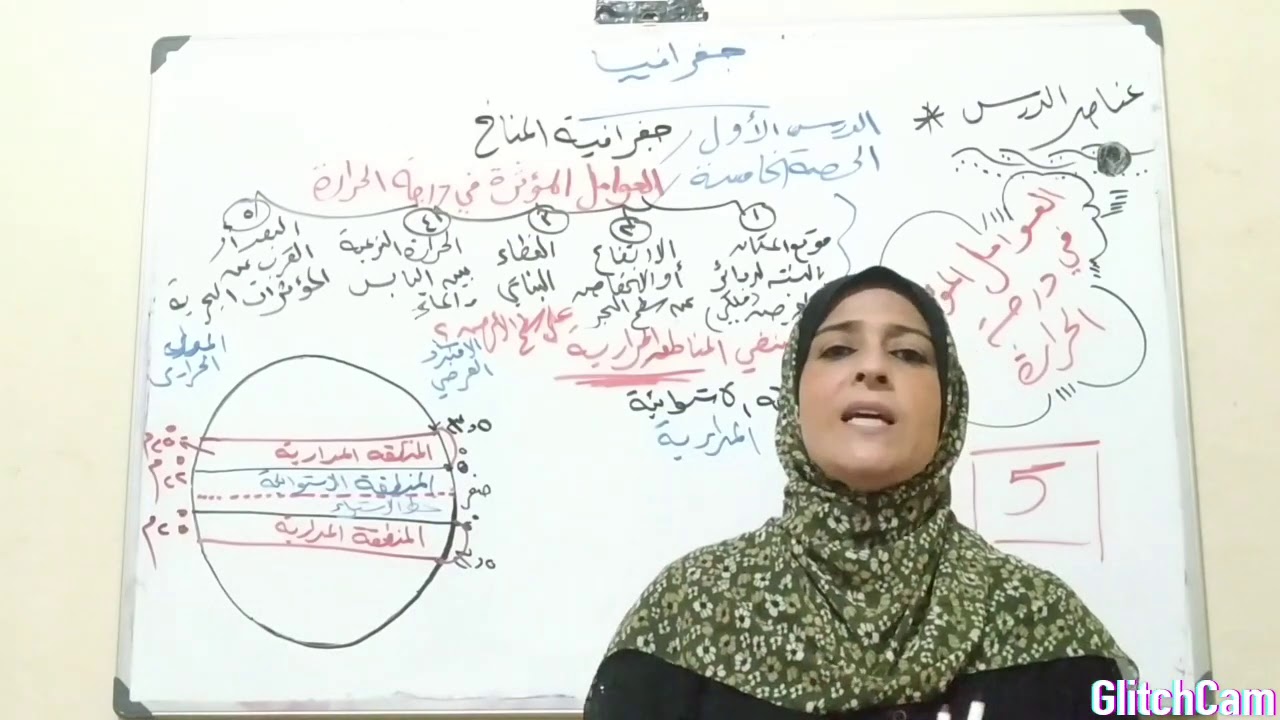 الحصة الخامسة العوامل المؤثرة في درجة الحرارة 🌺🌷