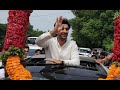 Ranbir Kapoor receives a massive garland of flowers in Visakhapatnam