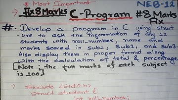 C Program - Most Important Question of Computer Science Class 12 NEB Board Exam #neb #cprogramming
