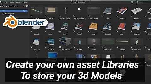 Create your own asset libraries to store your 3d models #blendertutorial#blender3d #blender