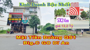 Bán Đất Dĩ An (390) Mặt Tiền Đường GS1 Ngay Big.C GO Sầm Uất, Hoàng Hải BĐS