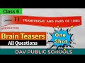 DAV class 6 maths chapter 11 Brain Teasers - All QUESTIONS SOLVED