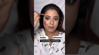 Full vs Slim Face contouring technique | how to do contouring | slim face , face cutting technique