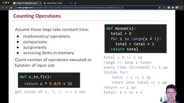 CSCI100: Lecture 17.4 - Runtime, Counting Operations
