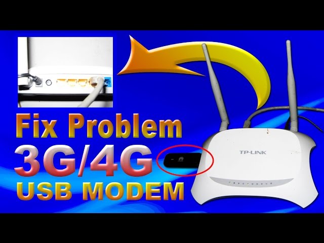 ristet brød Såvel ciffer Fix problem Identifying 3G/4G USB Modem on Wireless Router TP-Link - YouTube