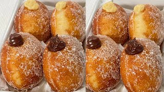 Custard Cream DONUTS using White Chocolate and Dark Chocolate for Custard Cream Filling